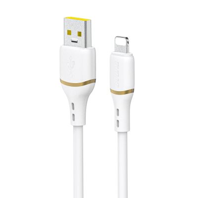 Dudao L25L USB-A - Lightning Cable 1m 30W with Soft Silicone Braid - White
