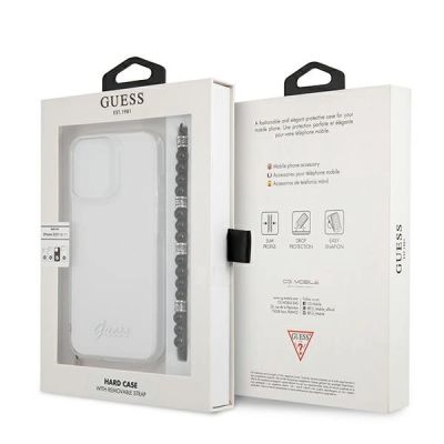 8. Guess GUHCP13XKPSBK iPhone 13 Pro Max 6.7" Transparent hardcase Black Pearl