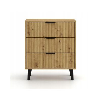 2. SCANDI 3S SLIM CHEST OF DRAWERS, ARTISAN OAK