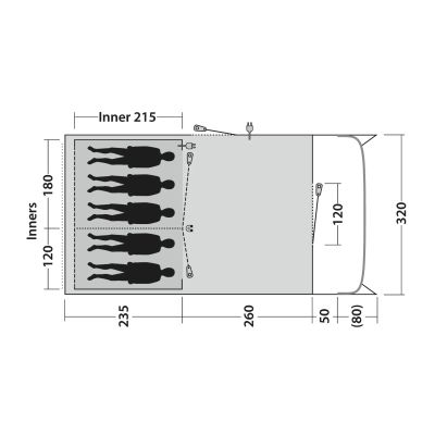 3. Outwell Denver 5 5-person Green Tunnel Tent