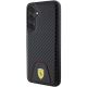 2. Ferrari Carbon Stitched Bottom case for Samsung Galaxy S24+ - black