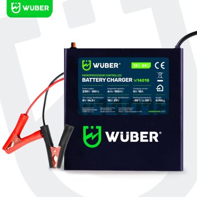 11. Microprocessor car battery charger 10A 6-150 Ah 2-24 V W14018 WUBER
