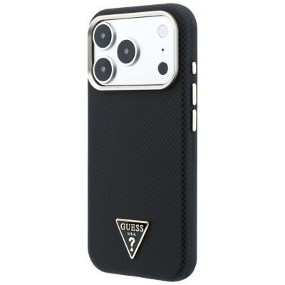 2. Guess Kevlar Triangle Logo MagSafe Case for iPhone 17 Pro / 18 Pro - Black
