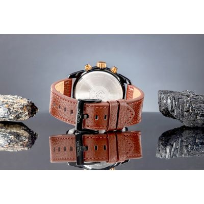 7. Men's Watch Giewont Chronograph Sapphire Black Brown GW8810-A3