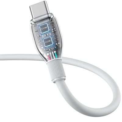 4. Baseus Pudding 100W USB-A - USB-C Cable 1.2m - White