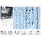 24. CHRISTMAS TREE LIGHTS OUTDOOR LIGHT CURTAIN 360 LED CONTROLLER TIMER COOL WHITE TRANSPARENT CABLE