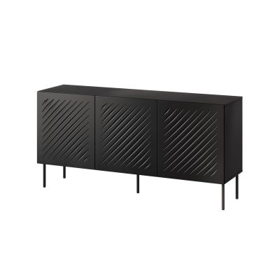 SIENA chest of drawers 150.5x40x75 black matt