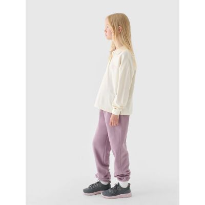 3. Girls' longsleeve plain 4F Junior 4FJRAW24TLONF438-11S
