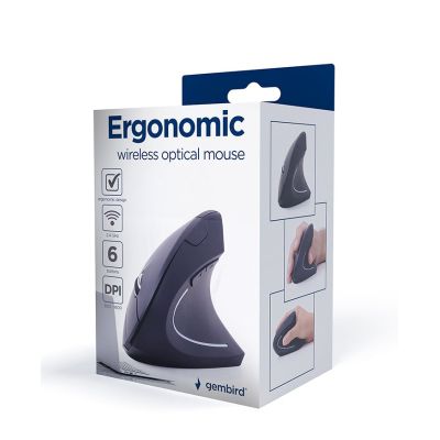 16. GEMBIRD MUSW-ERGO-01 mouse (optical; 1600 DPI; black)