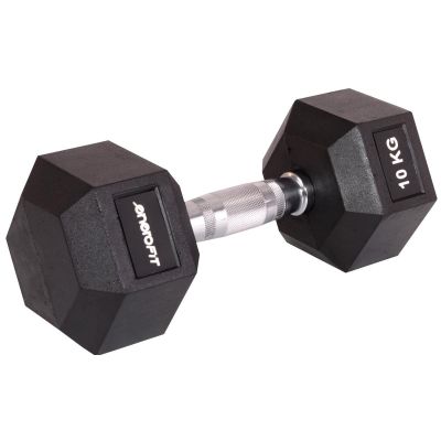 7. HEX RUBBER Dumbbell 10 KG ENERO FIT