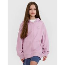 Girls' sweatshirt with a hood, 4F 4FJWSS25TSWSF1482-52S