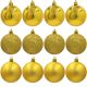 13. DECORATIVE PLASTIC BAUBLE SAFE 12 PCS 60MM GOLD