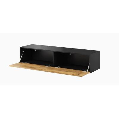 2. TV cabinet VIGO '140' 30/140/40 black/wotan oak