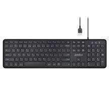 Perixx PERIBOARD-210 scissor wired keyboard, ultra-flat, black