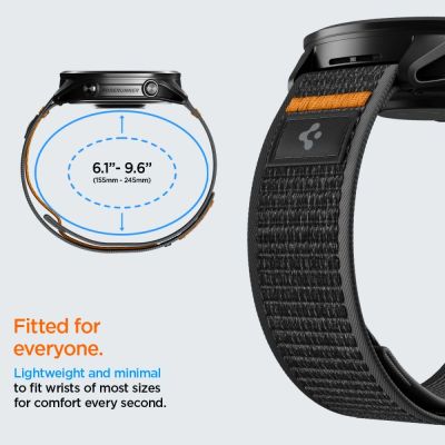 5. Spigen Athlex Airna Garmin Quick Release 22mm Strap - Black and Orange