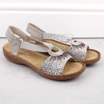 7. Comfortable Rieker W RKR673 metallic sandals