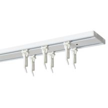 400 cm Double White Aluminium Ceiling Track with Gliders and Curtain Hooks KOWALSKI