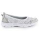 2. Women's leather ballet flats with openwork pattern, white Jezzi 9997
