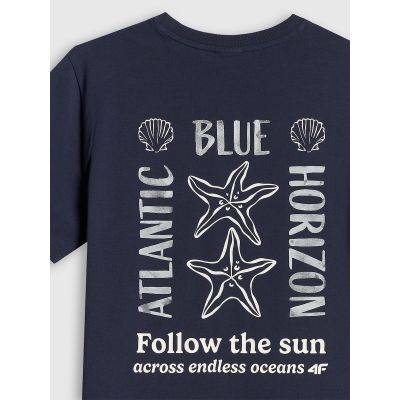 6. Women's relaxed printed T-shirt 4F 4FRSS26TTSHF4021-31S