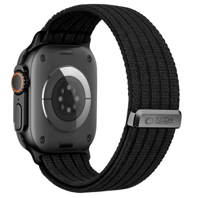2. Tech-Protect Nylon Sport Strap for Apple Watch 44 / 45 / 46 / 49 mm - Black