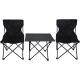 2. FOLDABLE TOURIST SET 3IN1 TABLE AND 2 CHAIRS BLACK ENERO CAMP