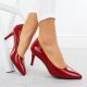 10. Women's patent leather pumps, red, Sergio Leone 1336