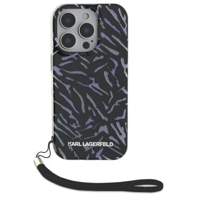 2. Karl Lagerfeld Zebra With Cord iPhone 16 Pro Max Case - Purple