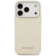 3. Guess Peony Hot Stamp Script MagSafe Case for iPhone 17 Pro - Beige