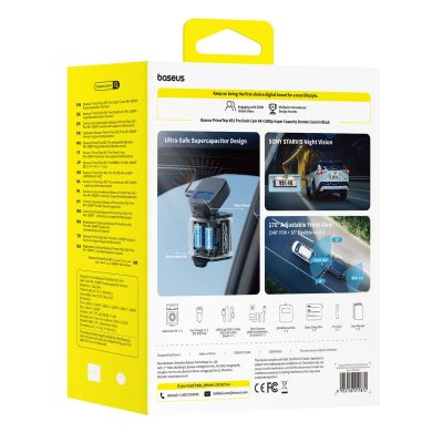 11. Baseus PrimeTrip VD1 Pro 4K Car Dash Cam with 1080p Rear Camera and Power Kit - Black