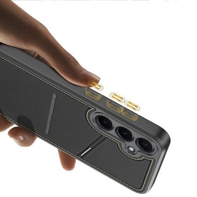 6. Dux Ducis Rafi II Case for Samsung Galaxy S25 with Stand and Wallet - Black