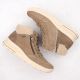 3. Beige waterproof leather ankle boots for women – Rieker L7701-24