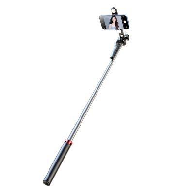 3. Selfie stick WH181D-Y1S 1.75m aluminum alloy telescopic tripod with dual lamp and phone holder - black