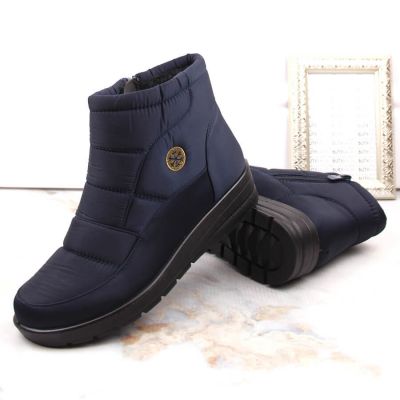 5. News W EVE437B navy blue wedge snow boots