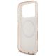 7. Guess IML Flowers Electro Pearl Strap MagSafe Case for iPhone 17 Pro - Pink