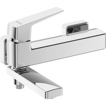 Wall-mounted bathtub faucet - with foldable spout