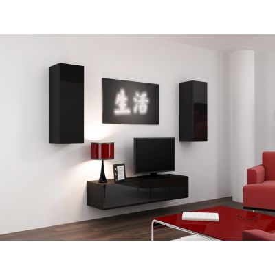 2. TV cabinet VIGO '140' 30/140/40 black/black combination
