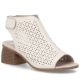 Women's beige leather closed sandals Remonte Rieker R8777-60