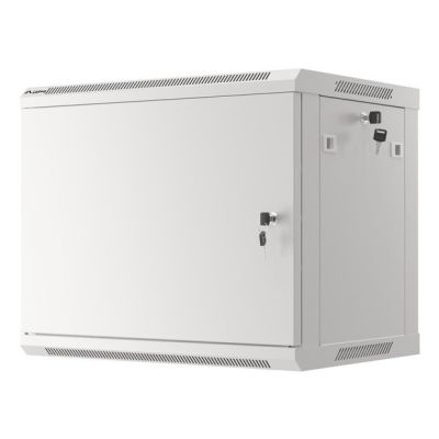 5. Rack installation cabinet, wall-mounted, 19" 9U, 600x450, gray, metal door, LANBERG (Flat Pack)