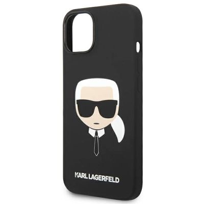 6. Karl Lagerfeld Silicone Karl's Head MagSafe case for iPhone 14 Plus - black