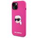 2. Karl Lagerfeld KLHMP15SSKHPPLF iPhone 15 6.1" fuchsia/fuschia hardcase Silicone Karl Head Print MagSafe