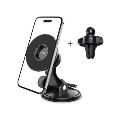 2. Tech-Protect N50 MagSafe Car Magnetic Phone Holder for Cockpit/Air Vent - Black