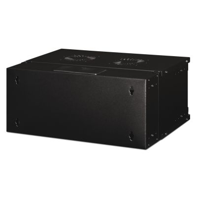 2. 19" 4U wall-mounted network cabinet, SOHO PRO 240 x 540 x 400 mm, glass door, black, unassembled, 60 kg