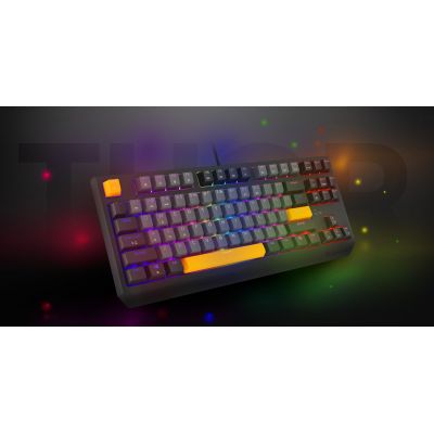14. GENESIS Thor 230 TKL Gaming Keyboard USB + RF Wireless + Bluetooth QWERTY Black, Gray, Orange