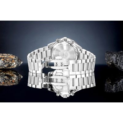 6. Men's Watch Giewont Chronograph Sapphire Silver Black GW3520-B2