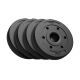 Set of 4 × 5 kg Bitumen Weight Plates, 51 mm Hole – for Olympic Barbells, REBEL ACTIVE