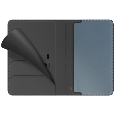 3. Uniq Belmont Passport Case with Apple Find My RFID Blocking Gray Blue