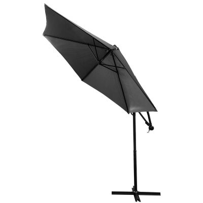 3. 300CM FOLDING GARDEN UMBRELLA ON A BOOM, ANTHRACITE GREY