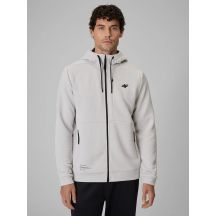 Men's regular training sweatshirt made of structured knit fabric 4F 4FWAW26TFSWM0891-11S