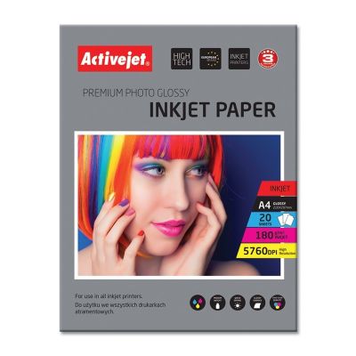 Activejet AP4-180G20 Glossy Photo Paper (A4; 20 pcs.)