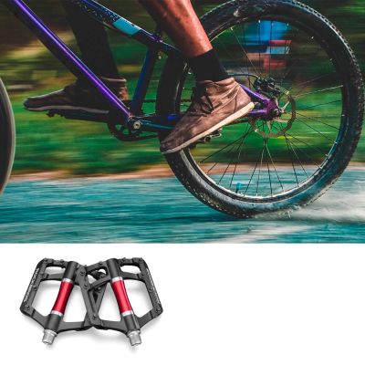7. Rockbros 2020-12CBK Platform Aluminum Bicycle Pedals - Black